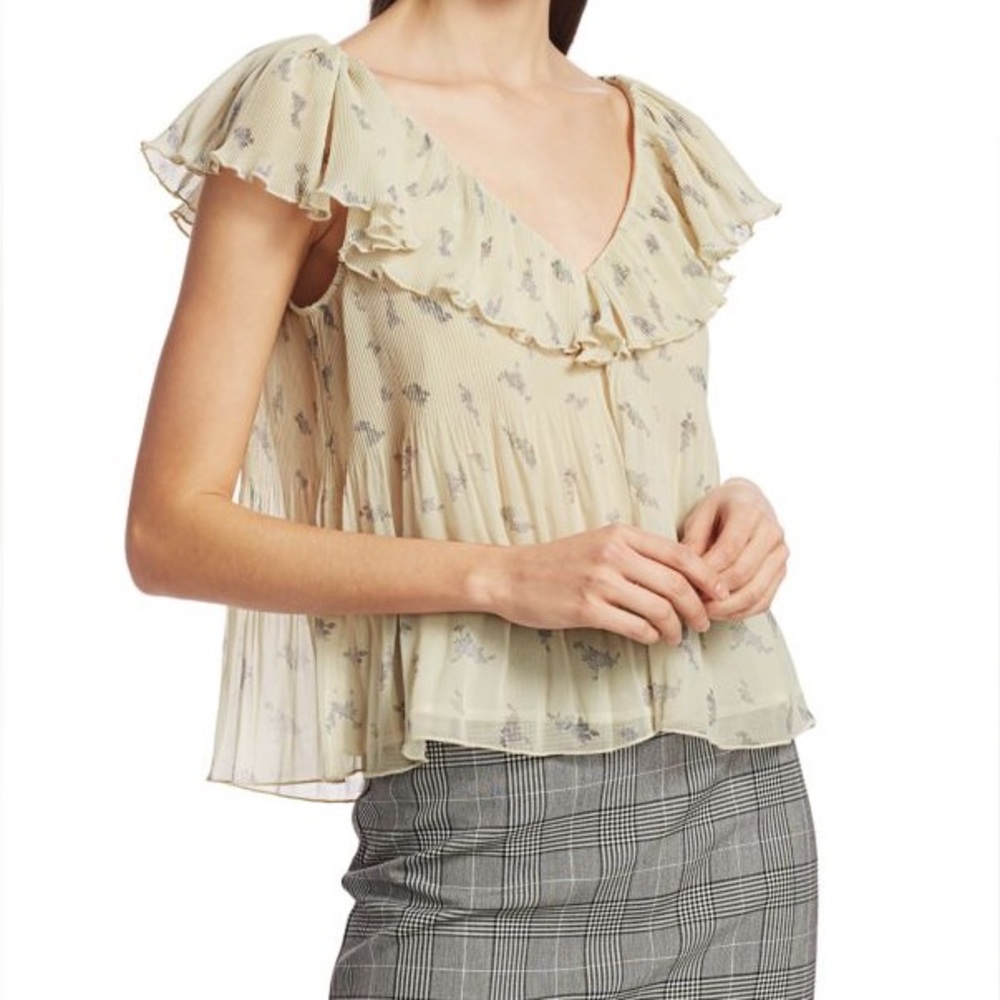 Ganni off-white blouse